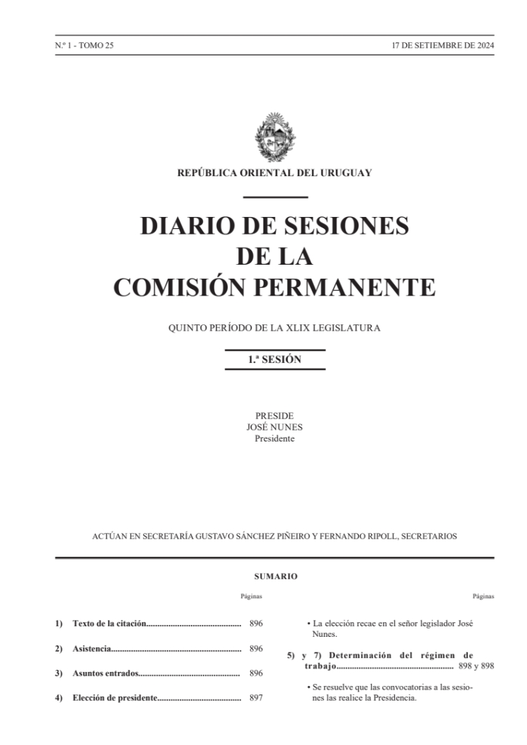 DIARIO DE SESIONES DE LA COMISION PERMANENTE del 17/09/2024